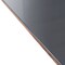 Armen Living Urbino Mid-Century Dining Table in Matte Black Finish with Walnut and Dark Gray Glass Top LCURDIBL - alternate 7